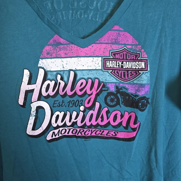 Harley Davidson Motorcycle Womens Long Sleeve Shirt Milwaukee Wisconsin XXL - Picture 2 of 9